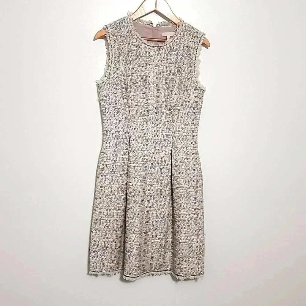 Rebecca Taylor Rainbow Pleated Tweed Mini Dress size 2 Sleeveless - Picture 6 of 16
